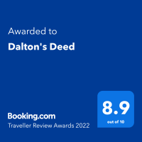 Booking.com award for Dalton's Deed Roxburgh 2022