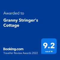 Booking.com award for Granny Stringer's Cottage, Roxburgh 2022